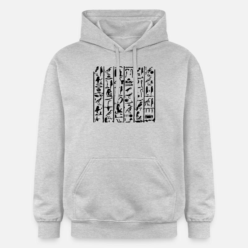 egypt_kite_vec_1fr - Sweat à capuche Softstyle® Gildan Unisexe - gris clair chiné