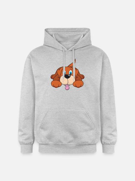 Cute dog puppy pets - Gildan Unisex Softstyle® Midweight Hoodie - light heather grey