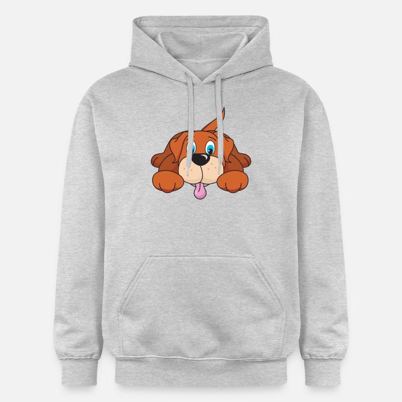 Chiot mignon chien animaux domestiques - Sweat à capuche Softstyle® Gildan Unisexe - gris clair chiné