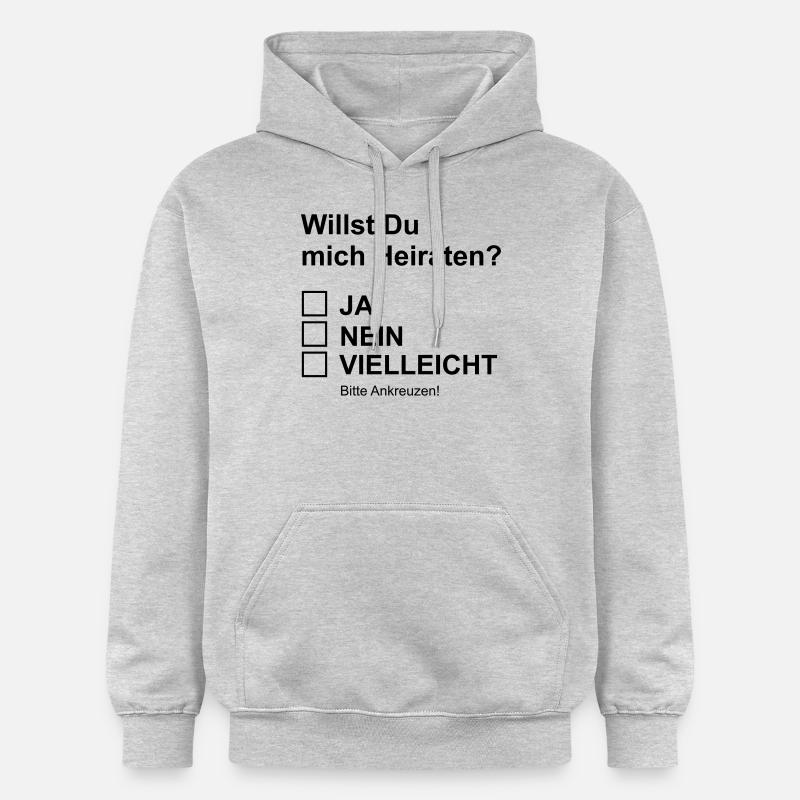 Proposition de mariage - Sweat à capuche Softstyle® Gildan Unisexe - gris clair chiné