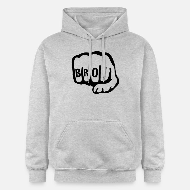 bro_faust_qa1 - Sweat à capuche Softstyle® Gildan Unisexe - gris clair chiné