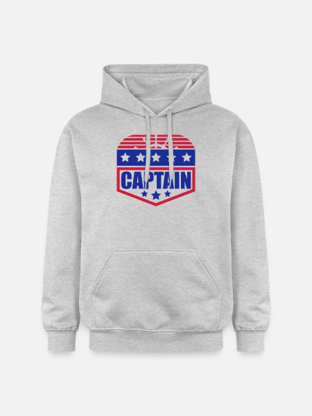 Captain steering wheel badge rank - Gildan Unisex Softstyle® Midweight Hoodie - light heather grey