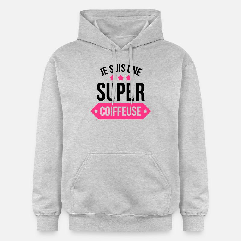 Coiffure / Coiffeur / Coiffeuse / Mode / Cheveux - Sweat à capuche Softstyle® Gildan Unisexe - gris clair chiné