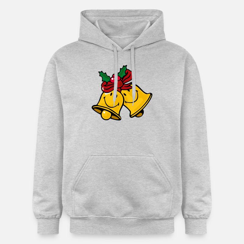 Smiley Christmas Bells - Sweat à capuche Softstyle® Gildan Unisexe - gris clair chiné