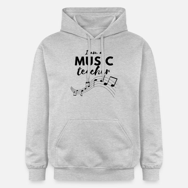 Ich bin eine MUSIKLEHRER-Sammlung - Gildan Unisex Softstyle® Midweight Hoodie - Hellgrau meliert