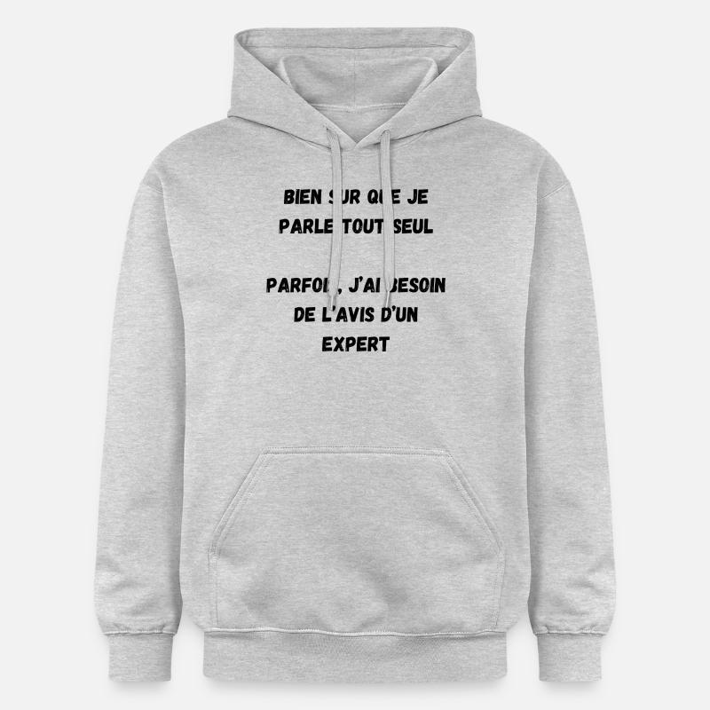 parle seul - Sweat à capuche Softstyle® Gildan Unisexe - gris clair chiné