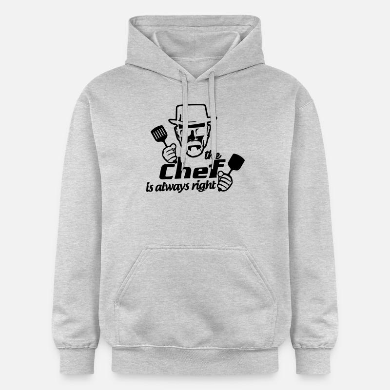 le chef a toujours raison - Sweat à capuche Softstyle® Gildan Unisexe - gris clair chiné