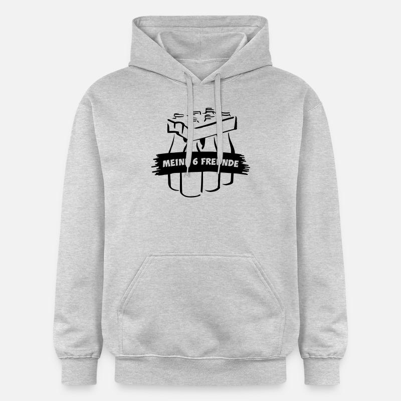 Freunde - Gildan Unisex Softstyle® Midweight Hoodie - Hellgrau meliert