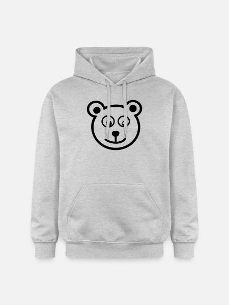 Bär - Gildan Unisex Softstyle® Midweight Hoodie - Hellgrau meliert