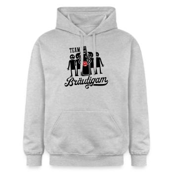 Fête du marié de mariage - Sweat à capuche Softstyle® Gildan Unisexe - gris clair chiné - Devant - Liana (172cm) & Jaron (178cm)