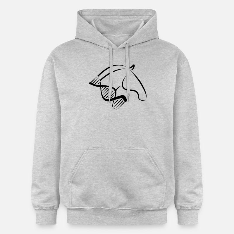 Reiterin Perd DNA Design - Gildan Unisex Softstyle® Midweight Hoodie - Hellgrau meliert