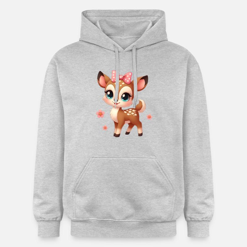 Petit Faon mignon 5 - Sweat à capuche Softstyle® Gildan Unisexe - gris clair chiné