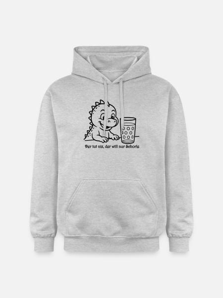 Babydrachen mit Dubbeglas2 - Gildan Unisex Softstyle® Midweight Hoodie - Hellgrau meliert