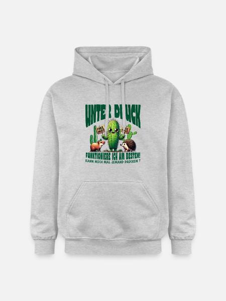 Sous pression : Câlins sans cactus - Sweat à capuche Softstyle® Gildan Unisexe - gris clair chiné