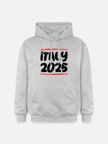 Italy 2025 Saying - Gildan Unisex Softstyle® Midweight Hoodie - light heather grey