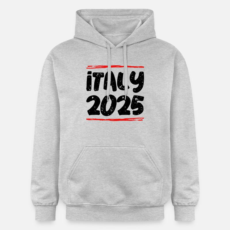 Italie 2025 Dicton - Sweat à capuche Softstyle® Gildan Unisexe - gris clair chiné