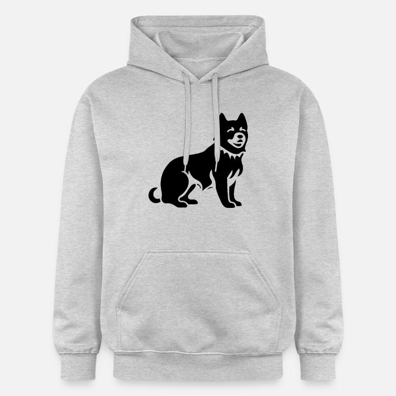 Shiba Inu Chien - Sweat à capuche Softstyle® Gildan Unisexe - gris clair chiné