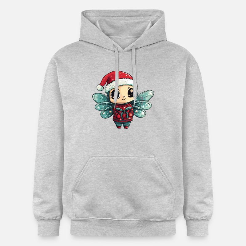 Noël Libellule - Sweat à capuche Softstyle® Gildan Unisexe - gris clair chiné