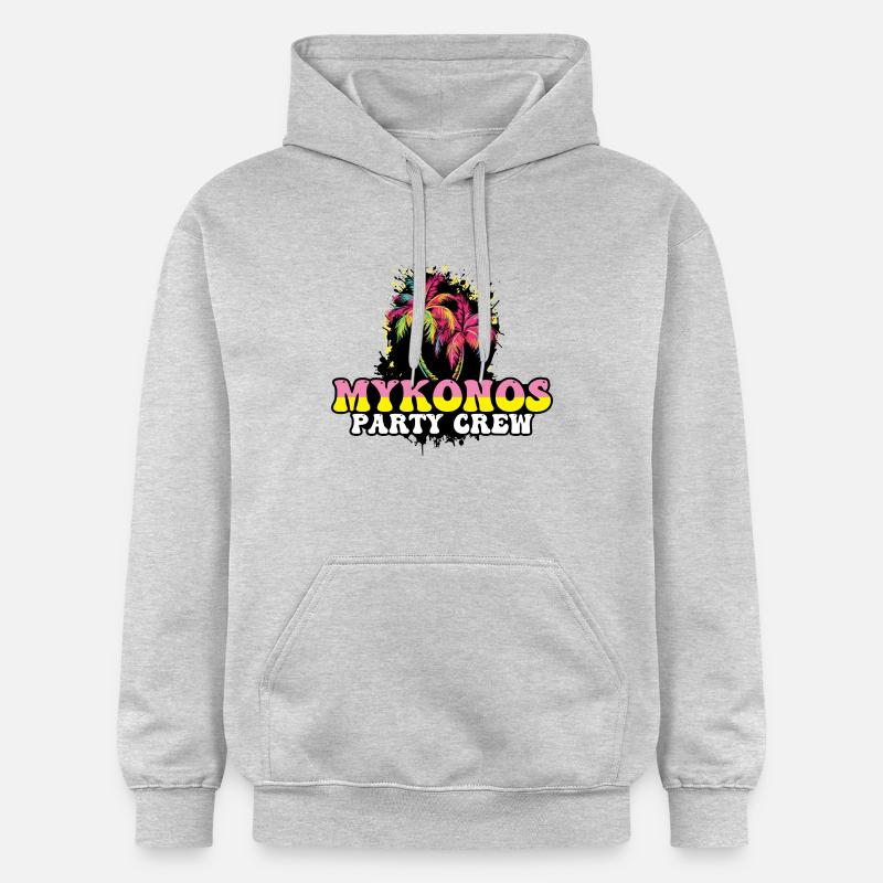 Mykonos Party Crew Vacances - Sweat à capuche Softstyle® Gildan Unisexe - gris clair chiné