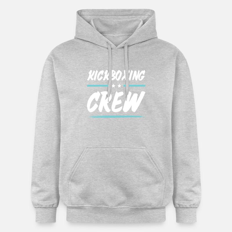 Équipe de kickboxing - Sweat à capuche Softstyle® Gildan Unisexe - gris clair chiné