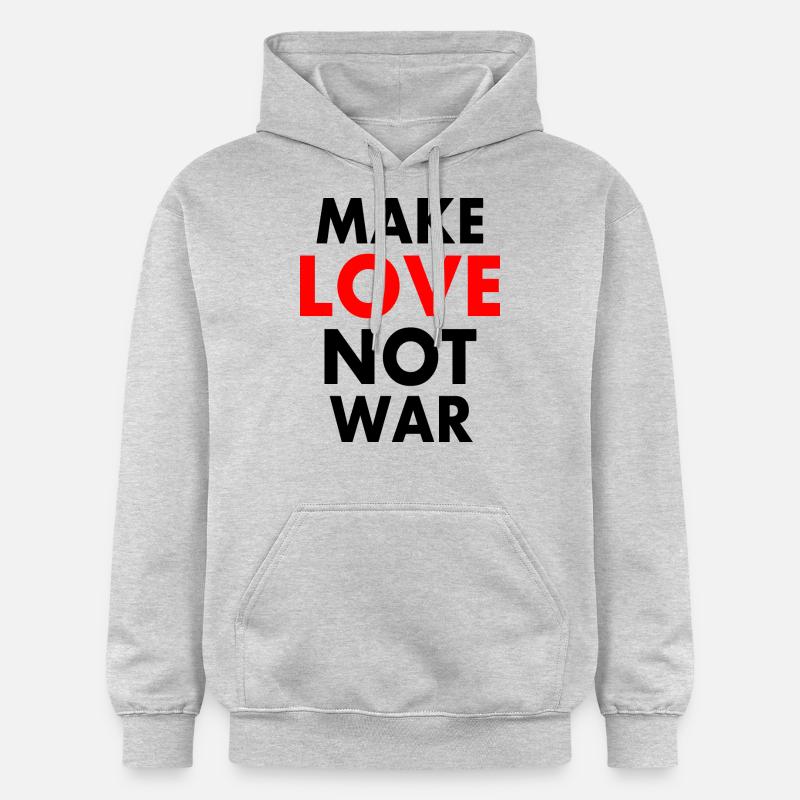 Make love not war - Sweat à capuche Softstyle® Gildan Unisexe - gris clair chiné