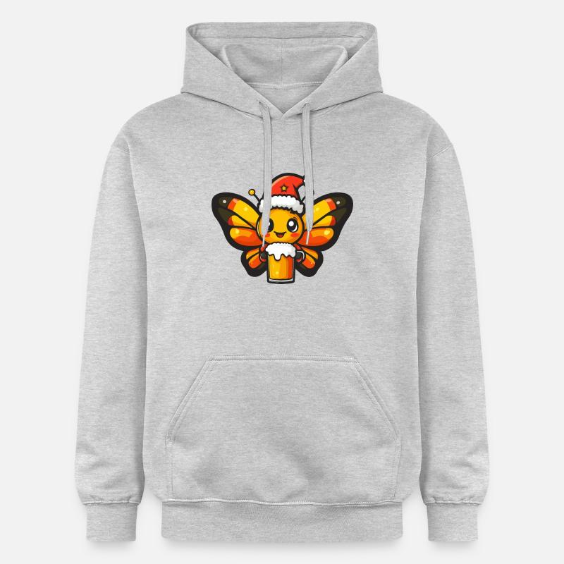 Bière de Noël Butterfly - Sweat à capuche Softstyle® Gildan Unisexe - gris clair chiné