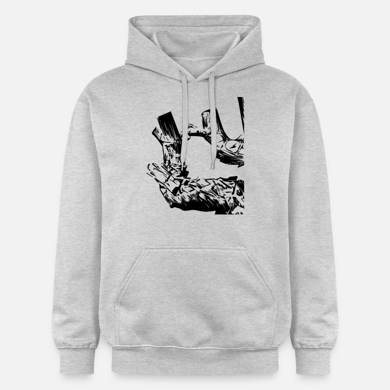 Cep de vigne - Sweat à capuche Softstyle® Gildan Unisexe - gris clair chiné
