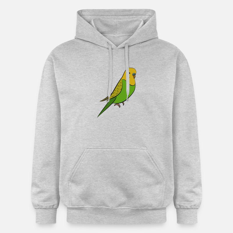 Perruche - perruche jaune vert - Sweat à capuche Softstyle® Gildan Unisexe - gris clair chiné