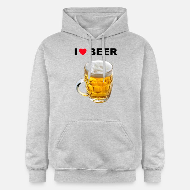 I Love Beer - Sweat à capuche Softstyle® Gildan Unisexe - gris clair chiné