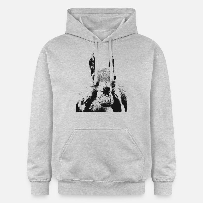 Écureuil - Sweat à capuche Softstyle® Gildan Unisexe - gris clair chiné