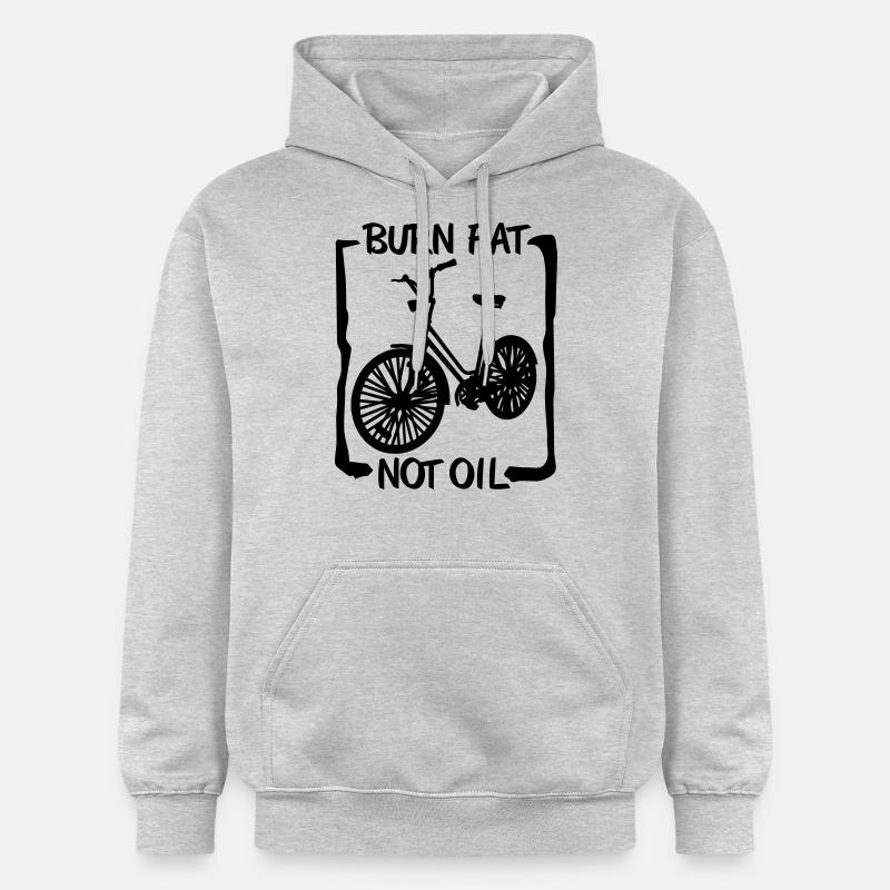 burn fat, not oil - Sweat à capuche Softstyle® Gildan Unisexe - gris clair chiné