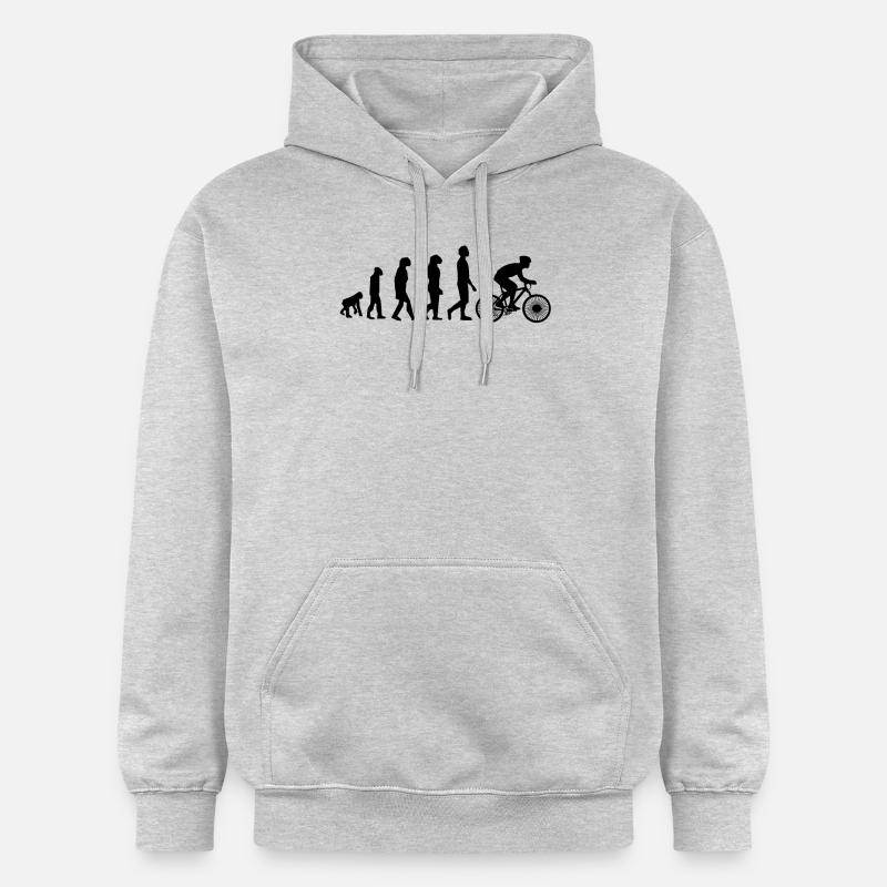 VTT descente descente VTT évolution - Sweat à capuche Softstyle® Gildan Unisexe - gris clair chiné