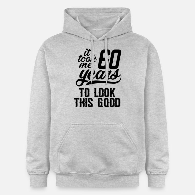 60 ans - Sweat à capuche Softstyle® Gildan Unisexe - gris clair chiné