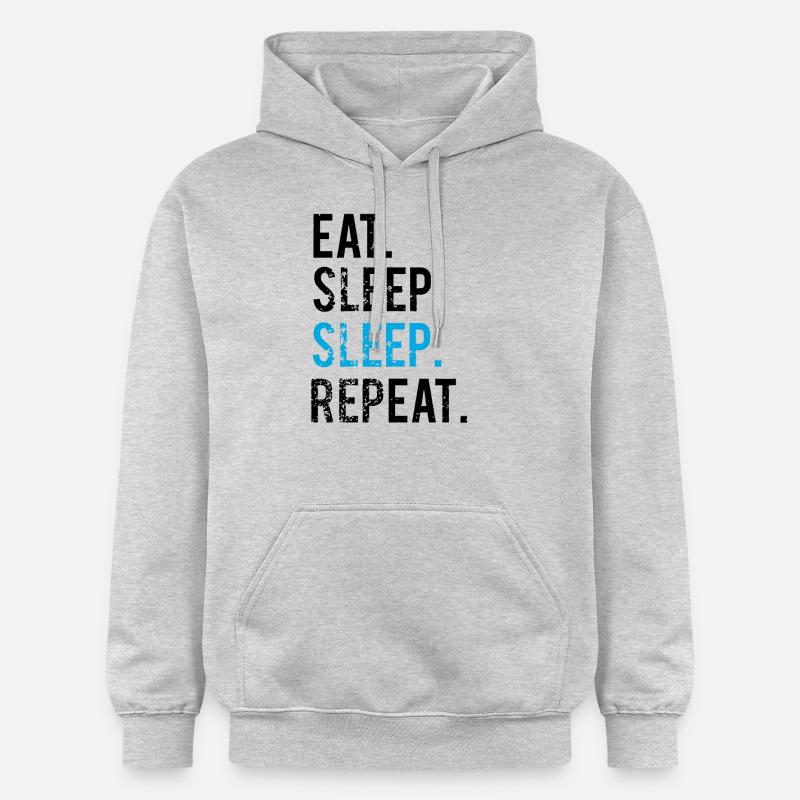 MANGER DORMIR - RÉPÉTER - Sweat à capuche Softstyle® Gildan Unisexe - gris clair chiné