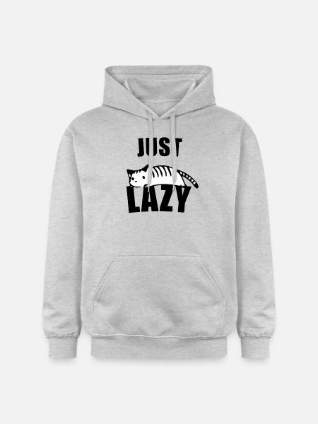 Just Lazy Cat - Gildan Unisex Softstyle® Midweight Hoodie - light heather grey