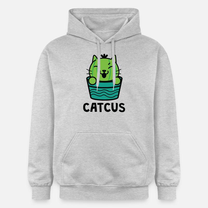 Impressionnant T-shirt Catcus - Sweat à capuche Softstyle® Gildan Unisexe - gris clair chiné
