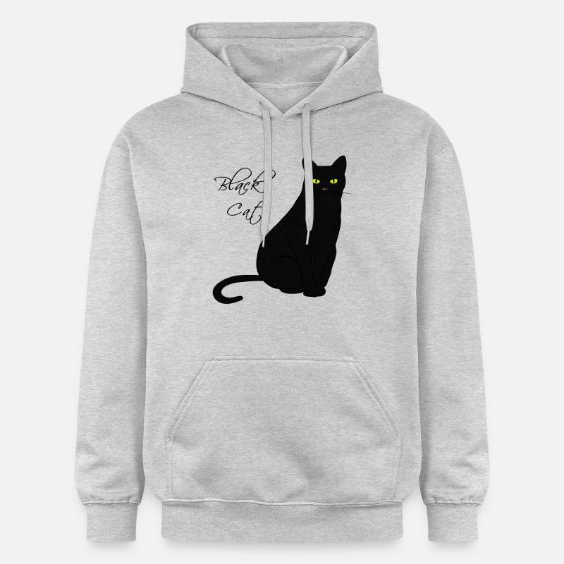 Black Cat - Sweat à capuche Softstyle® Gildan Unisexe - gris clair chiné