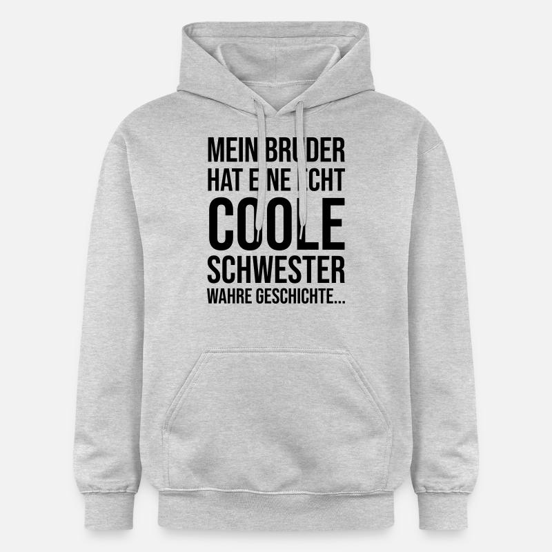 Mon frère a une sœur cool. - Sweat à capuche Softstyle® Gildan Unisexe - gris clair chiné