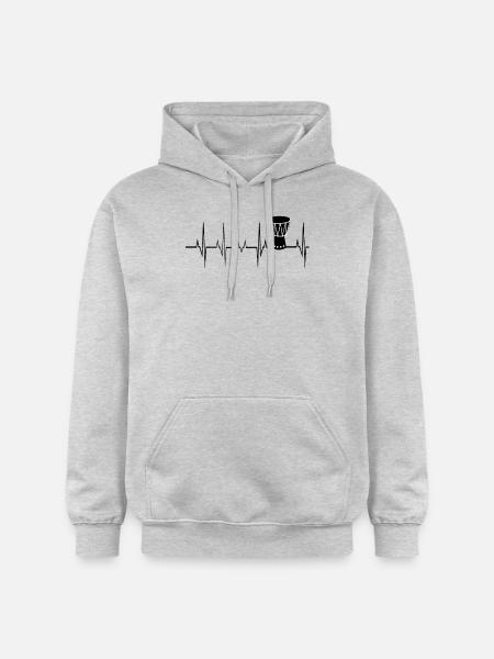 Heartbeat Djembe - Gildan Unisex Softstyle® Midweight Hoodie - light heather grey