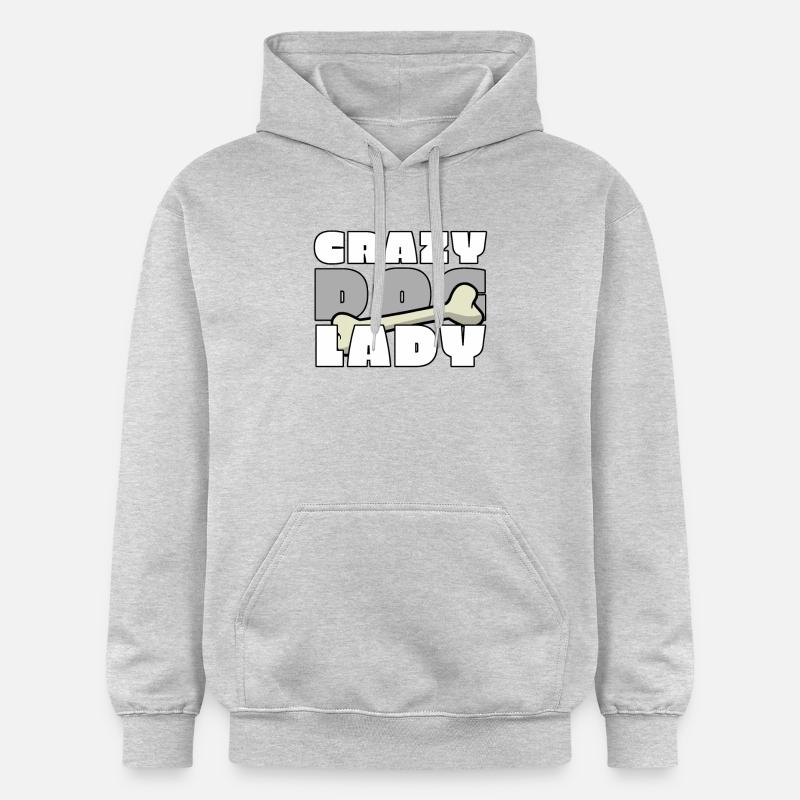 Dame de chien folle - Sweat à capuche Softstyle® Gildan Unisexe - gris clair chiné