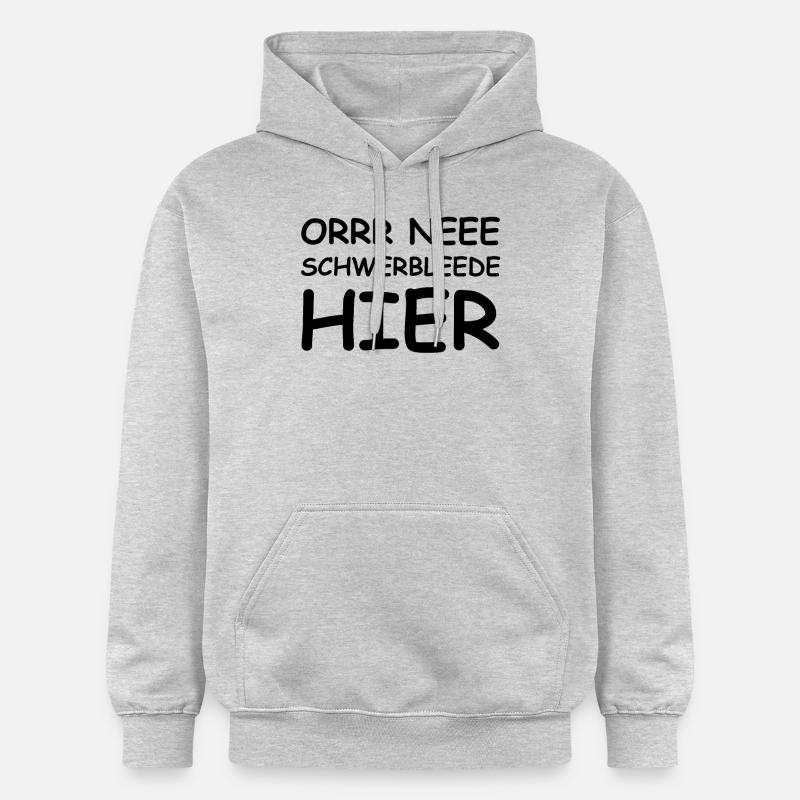 dicton drôle Ossi Saxon dialecte - Sweat à capuche Softstyle® Gildan Unisexe - gris clair chiné