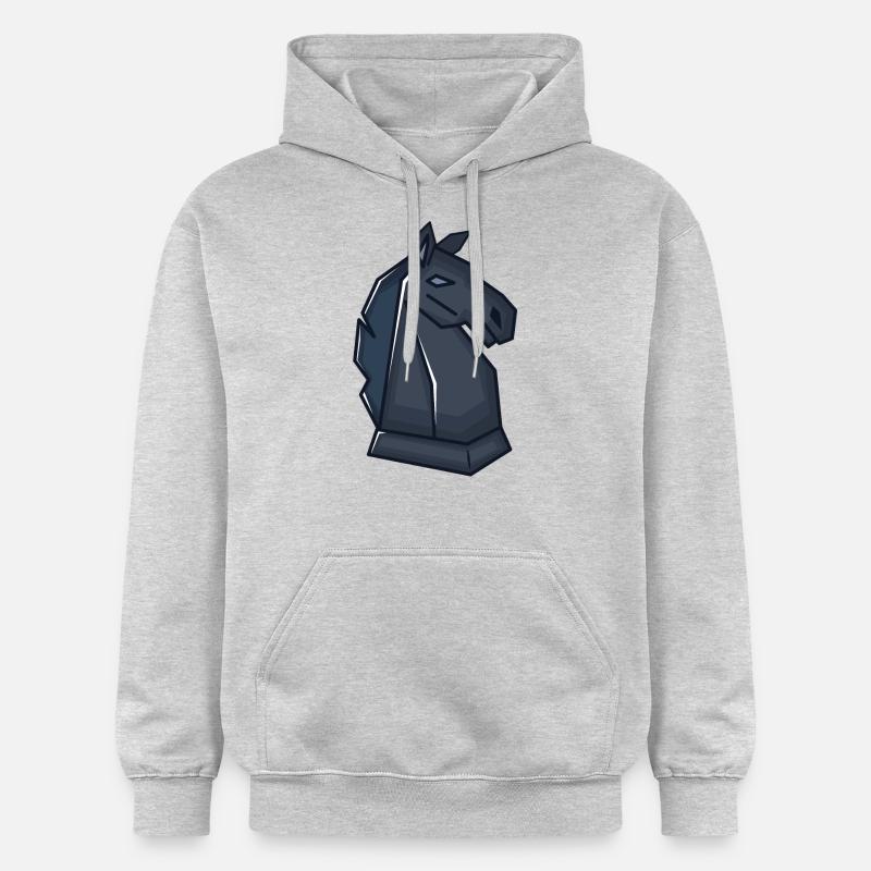 Chess pièce d'échecs Springer - Sweat à capuche Softstyle® Gildan Unisexe - gris clair chiné