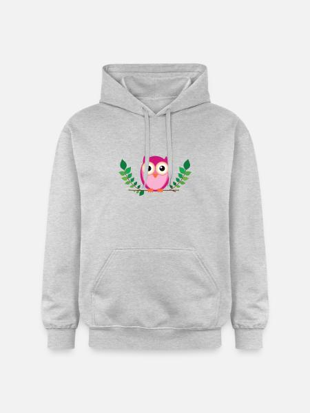Little pink owl - Gildan Unisex Softstyle® Midweight Hoodie - light heather grey