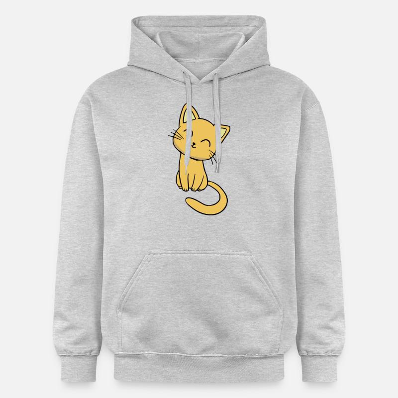 chat doux - Sweat à capuche Softstyle® Gildan Unisexe - gris clair chiné