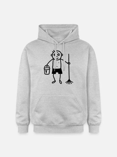 Nacktputzer - nackt putzen - Gildan Unisex Softstyle® Midweight Hoodie - Hellgrau meliert