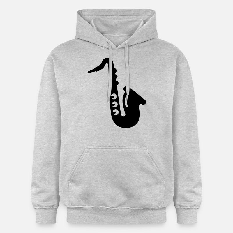 Saxophone - Sweat à capuche Softstyle® Gildan Unisexe - gris clair chiné