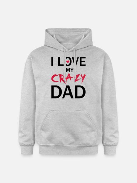 Love Dad - Gildan Unisex Softstyle® Midweight Hoodie - Hellgrau meliert