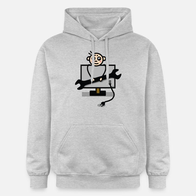 Fernsehtechniker - Gildan Unisex Softstyle® Midweight Hoodie - Hellgrau meliert