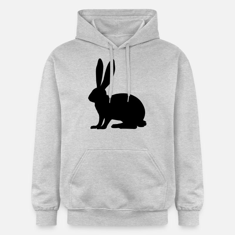 Rabbit - Sweat à capuche Softstyle® Gildan Unisexe - gris clair chiné