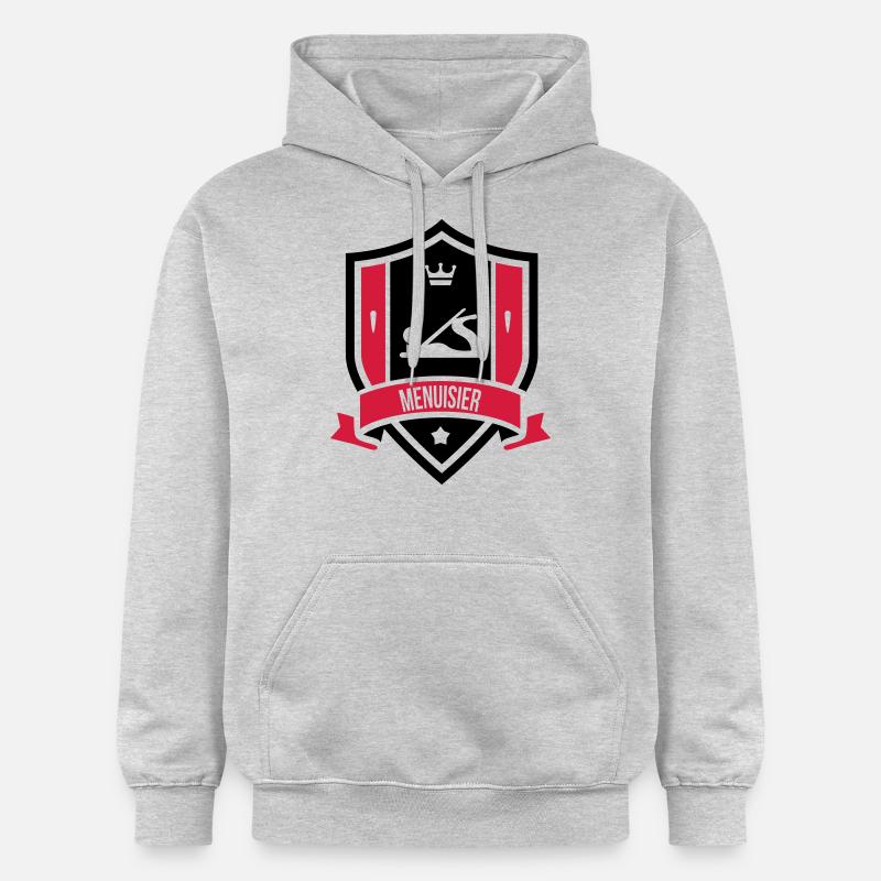 Menuisier / Menuiserie / Bois / Charpentier - Sweat à capuche Softstyle® Gildan Unisexe - gris clair chiné